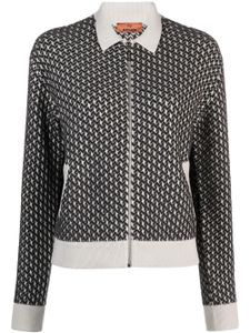 Missoni cardigan crop à motif en jacquard - Noir