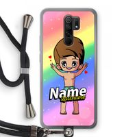 Chibi Maker man: Xiaomi Redmi 9 Transparant Hoesje met koord