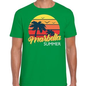 Marbella zomer t-shirt / shirt Marbella summer groen voor heren