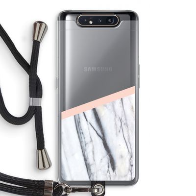 A touch of peach: Samsung Galaxy A80 Transparant Hoesje met koord