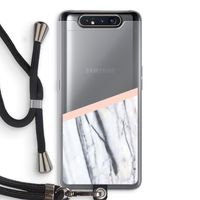 A touch of peach: Samsung Galaxy A80 Transparant Hoesje met koord