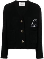 Miu Miu cardigan à col v - Noir