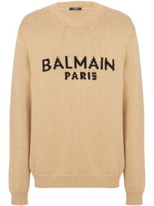 Balmain écharpe en maille intarsia - Tons neutres