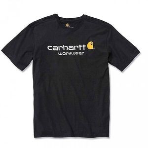 Carhartt Core Logo Black  S-S T-Shirt Heren 