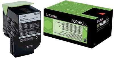 Lexmark Return Program toner 802, 4.000 pagina&apos;s, OEM 80C2HK0, zwart