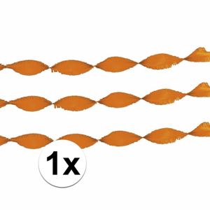 Crepepapier slinger oranje 5 meter   -