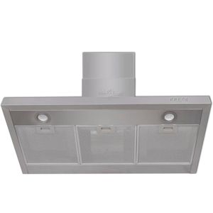 The Living Store Afzuigkap RVS - 900 x 480 x (450 - 750) mm - 720 m³/u - 2 LED-lampjes