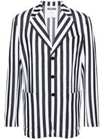 Moschino striped single-breasted blazer - Noir