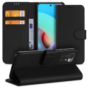 Telefoonhoesje Xiaomi Redmi 10 Bookcase Zwart met Pasjeshouder