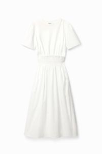 Gecombineerde midi-jurk - WHITE - XL