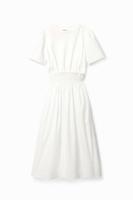 Gecombineerde midi-jurk - WHITE - XL