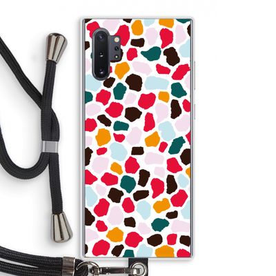Colored Giraffe: Samsung Galaxy Note 10 Plus Transparant Hoesje met koord