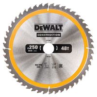 DeWalt Accessoires Cirkelzaagblad 250x30x48t, positief 10°, kerf 3mm - DT1957-QZ - DT1957-QZ