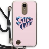 Superlady: LG K10 (2017) Transparant Hoesje met koord