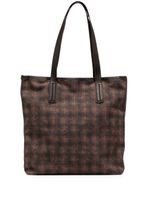 Leathersmith of London sac cabas à motif tartan - Marron