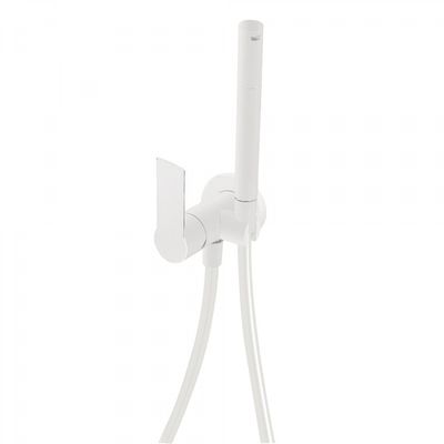 Inbouw Bidetmengkraan Tres Loft Colors 1-Hendel met Handdouche Mat Wit