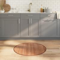 Vloerkleed rond 80 cm bamboe naturel