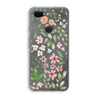 Botanical sweet flower heaven: Google Pixel 3a Transparant Hoesje