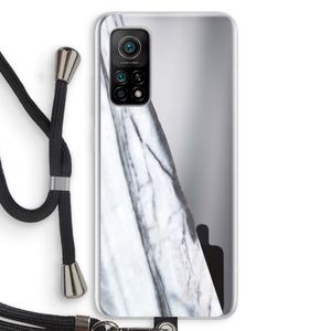 Gestreepte marmer: Xiaomi Mi 10T 5G Transparant Hoesje met koord