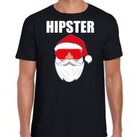 Fout Kerstshirt / Kerst outfit Hipster Santa zwart voor heren