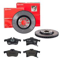 Remmenset, remschijf BREMBO, Remschijftype: Gespleten, Inbouwplaats: Vooras, u.a. für Vauxhall, Opel