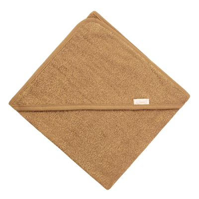 Badcape met naam - Sand - 100 x 100 cm