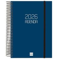 Agenda Finocam OPAQUE Blauw A5 15,5 x 21,2 cm 2026