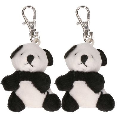 10x Pluche panda knuffel sleutelhangers 5 cm 10x Pluche panda knuffel sleutelhangers 5 cm