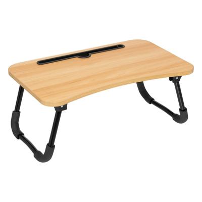Laptoptafel / schoottafel / bedtafel - hout/metaal - 48 x 29 x 20 cm