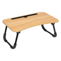 Laptoptafel / schoottafel / bedtafel - hout/metaal - 48 x 29 x 20 cm
