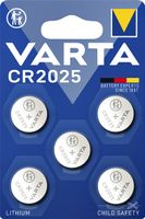 Batterij Varta knoopcel CR2025 lithium blister ÃƒÆ' 5stuk