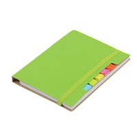 Pakket van 1x stuks schoolschriften/notitieboeken A6 harde kaft gelinieerd groen
