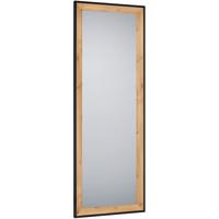 Trion Ingelijste Wandspiegel Bruin Zwart MDF - 50x150 cm