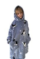 Plaid met mouwen - kind - fleece - jumping dogs - Badrock Plaid met mouwen - kind - fleece - jumping dogs - Badrock