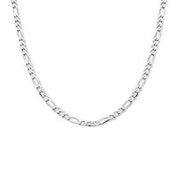 Ketting Figaroschakel zilver 3,3 mm 50 cm