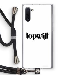 Topwijf Wit: Samsung Galaxy Note 10 Transparant Hoesje met koord