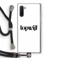 Topwijf Wit: Samsung Galaxy Note 10 Transparant Hoesje met koord