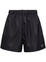 Prada short Re-Nylon à logo triangulaire - Noir