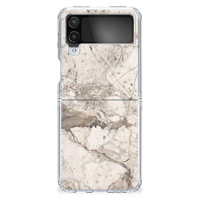 Samsung Galaxy Z Flip 4 | TPU | Siliconen hoesje | Marmer Beige