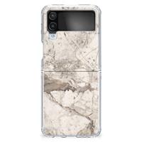 Samsung Galaxy Z Flip 4 | TPU | Siliconen hoesje | Marmer Beige