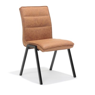 Stoel Carmen Cognac - Set van 4
