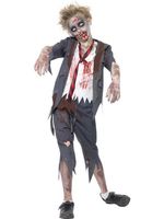 Zombie Schooljongen kostuum kind