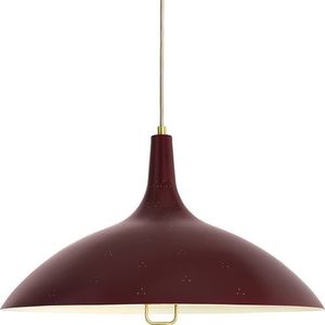 Gubi Tynell 1965 Hanglamp - Messing & Chianti rood