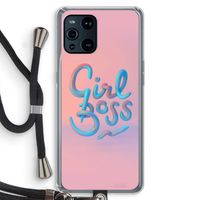 Girl boss: Oppo Find X3 Transparant Hoesje met koord