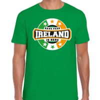 Have fear Ireland is here / Ierland supporter t-shirt groen voor heren - thumbnail