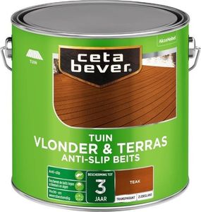 Cetabever Tuin Vlonder en Terras Anti Slip Beits Transparant Zijdeglans - Teak