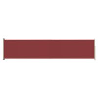 The Living Store Zijscherm Rood - UV-bestendig Polyester - Automatische Terugrol - 140 x (0-600) cm - thumbnail