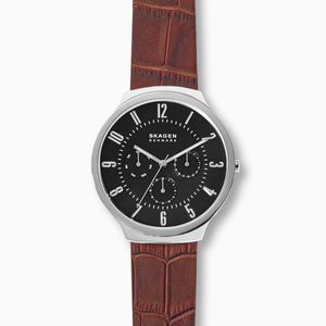 Horlogeband Skagen SKW6536 Leder Bruin 18mm