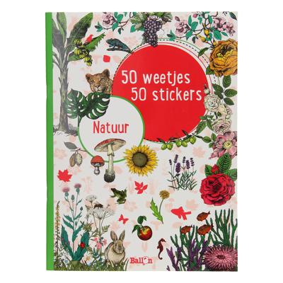 Ballon 50 weetjes 50 stickers - natuur