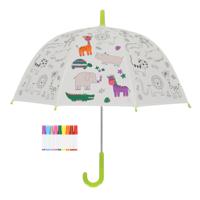 Esschert Design Inkleurparaplu jungledieren + 9 stiften